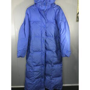 Vintage Eddie Bauer Goose Down Long Parka Coat Women's L Blue Expedition USA